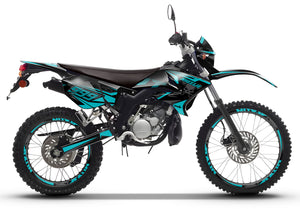Kit pegatinas Yamaha DT-R 50cc 2004-2012 Oscuro Frío | pegatinas para moto | personalización 50cc | armysctv