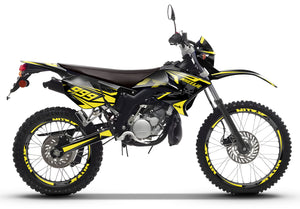 Kit pegatinas Yamaha DT-R 50cc 2004-2012 Oscuro Frío | pegatinas para moto | personalización 50cc | armysctv