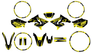 Kit pegatinas Yamaha DT-R 50cc 2004-2012 Oscuro Frío | pegatinas para moto | personalización 50cc | armysctv