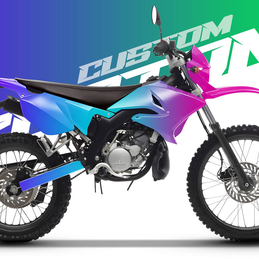 Kit déco 100% perso Yamaha DT-R 50cc 2004-2012 | autocollants moto | personnalisation 50cc | armysctv