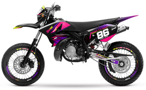 Kit pegatinas 50cc Yamaha DT 2004-2012 Ejército Neón | pegatinas para moto | personalización 50cc | armysctv