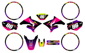 Kit pegatinas 50cc Yamaha DT 2004-2012 Ejército Neón | pegatinas para moto | personalización 50cc | armysctv