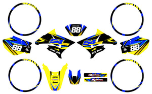 Dekor kit 50cc Yamaha DT 2004-2012 Army Finder | Motorradaufkleber | Personalisierung 50cc | armysctv