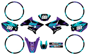 Dekor kit 50cc Yamaha DT 2004-2012 Army Finder | Motorradaufkleber | Personalisierung 50cc | armysctv
