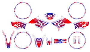 Kit déco 50cc Yamaha DT 2004-2012 France | autocollants moto | personnalisation 50cc | armysctv