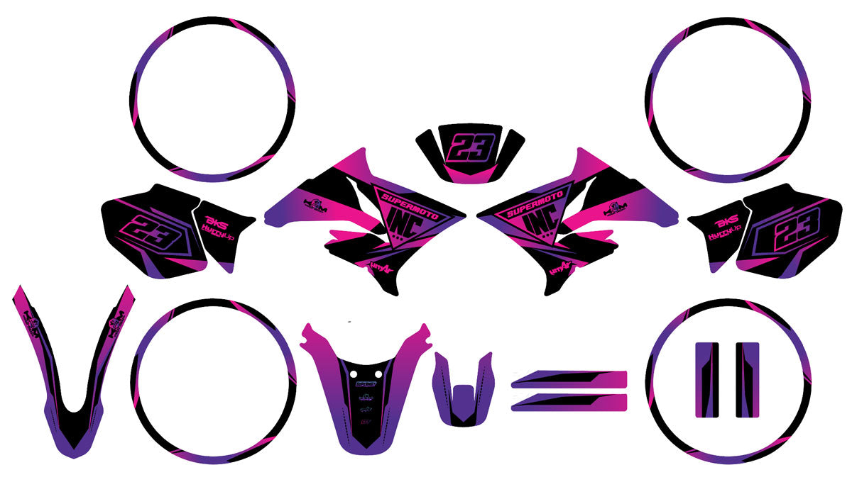 Kit pegatinas 50cc Yamaha DT 2004-2012 Lys | pegatinas para moto | personalización 50cc | armysctv