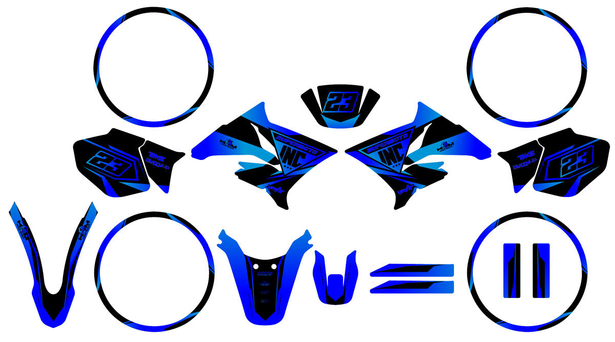 Kit pegatinas 50cc Yamaha DT 2004-2012 Lys | pegatinas para moto | personalización 50cc | armysctv