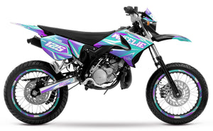 Kit pegatinas 50cc Yamaha DT 2004-2012 MX Sky | pegatinas para moto | personalización 50cc | armysctv