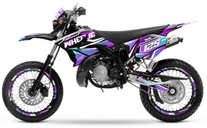 Kit pegatinas 50cc Yamaha DT 2004-2012 MX Sky | pegatinas para moto | personalización 50cc | armysctv