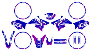 50cc Graphics kit Yamaha DT 2004-2012 Skynine | motorcycle stickers | 50cc customization | armysctv