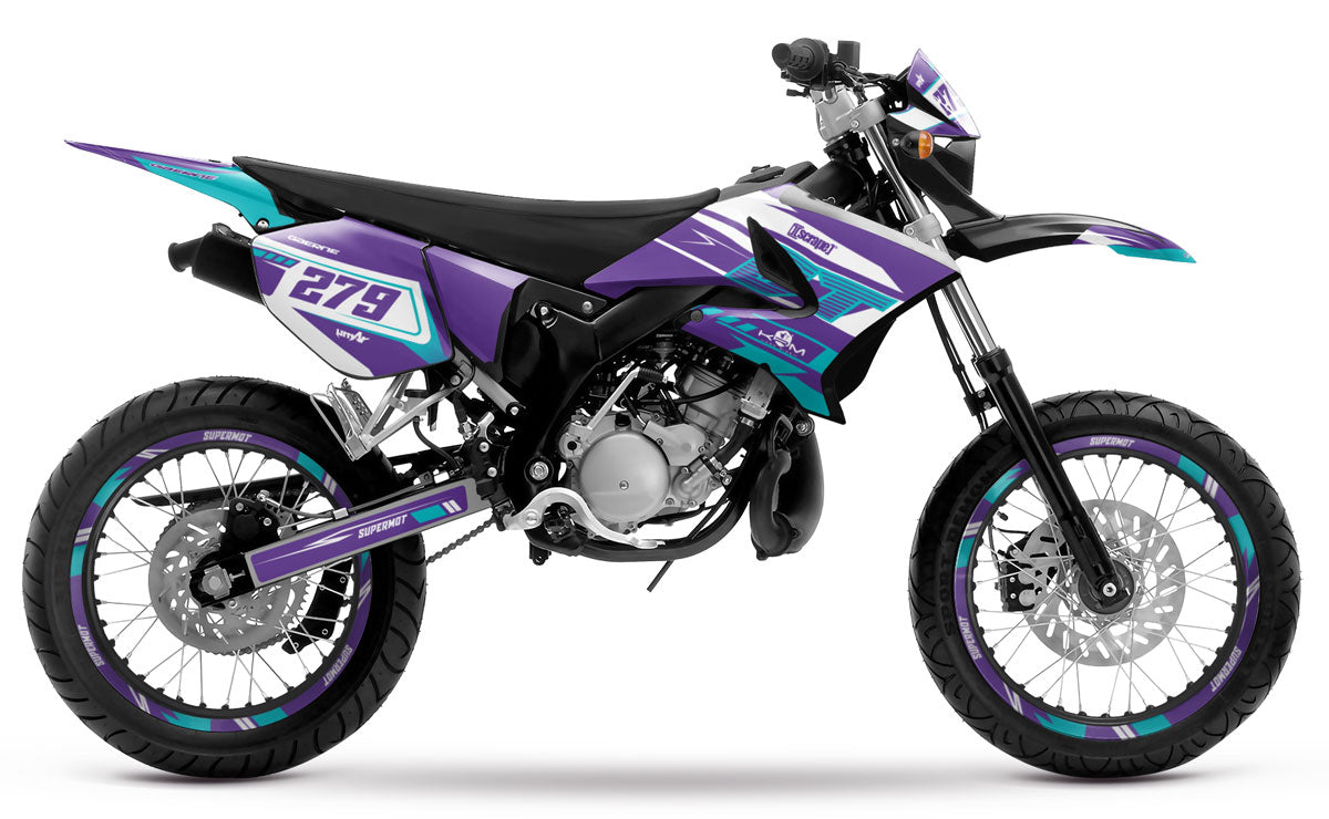 Kit pegatinas 50cc Yamaha DT 2004-2012 Skynine | pegatinas para moto | personalización 50cc | armysctv