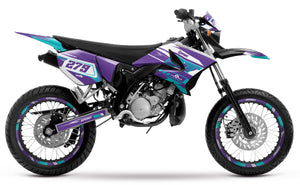 50cc Graphics kit Yamaha DT 2004-2012 Skynine | motorcycle stickers | 50cc customization | armysctv