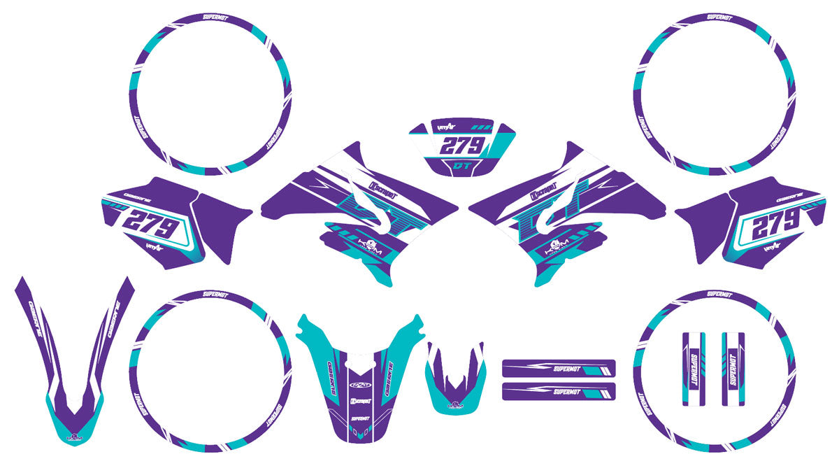 Kit pegatinas 50cc Yamaha DT 2004-2012 Skynine | pegatinas para moto | personalización 50cc | armysctv