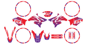 50cc Graphics kit Yamaha DT 2004-2012 Skynine | motorcycle stickers | 50cc customization | armysctv