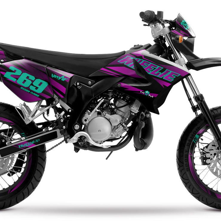 Kit pegatinas 50cc Yamaha DT 2004-2012 Sunny | pegatinas para moto | personalización 50cc | armysctv