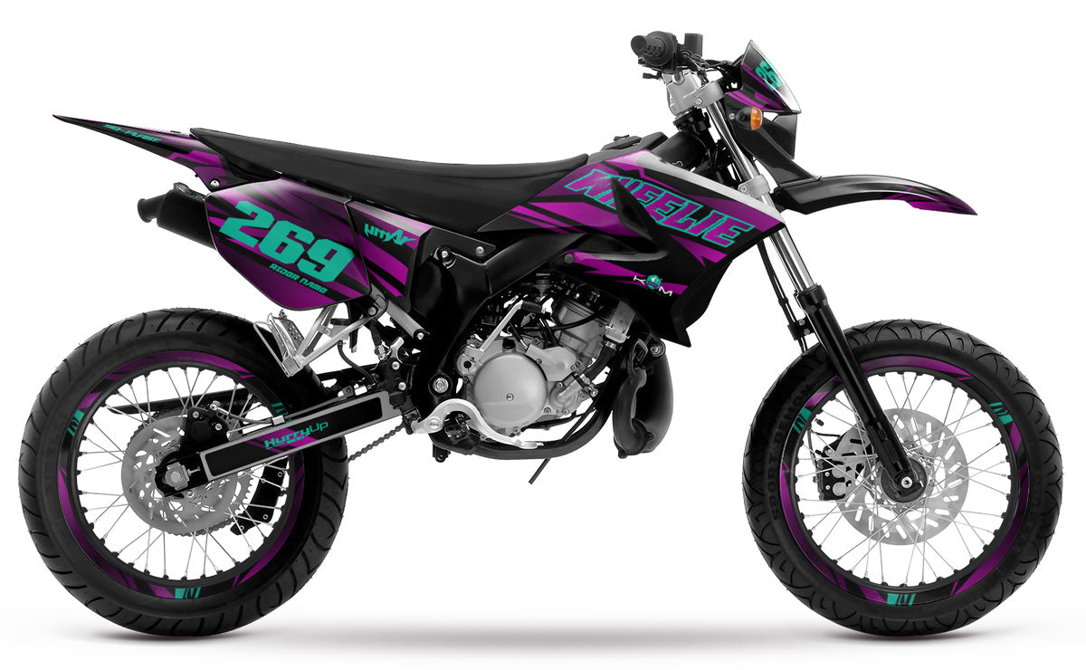 Kit pegatinas 50cc Yamaha DT 2004-2012 Sunny | pegatinas para moto | personalización 50cc | armysctv