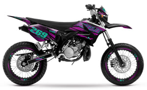50cc Graphics kit Yamaha DT 2004-2012 Sunny | motorcycle stickers | 50cc customization | armysctv