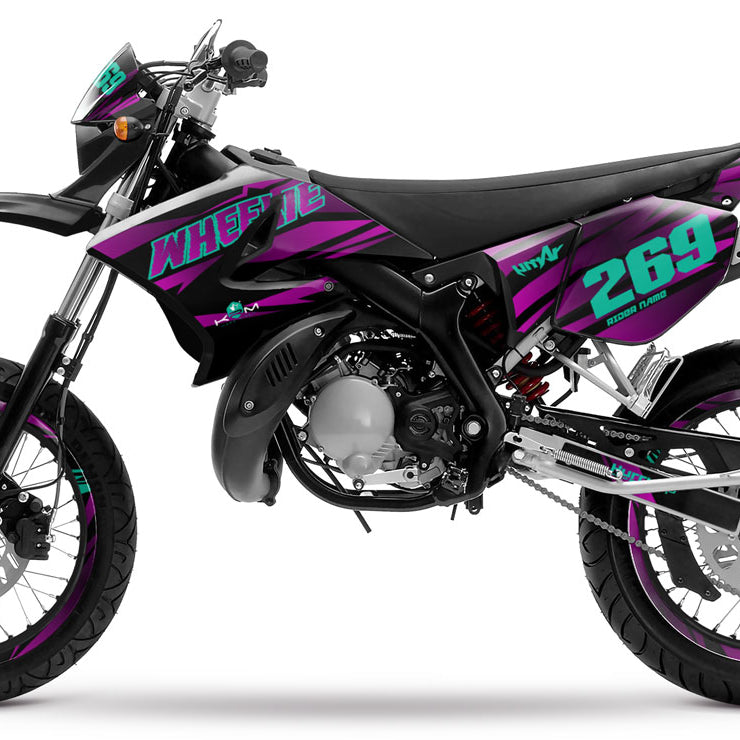 Kit pegatinas 50cc Yamaha DT 2004-2012 Sunny | pegatinas para moto | personalización 50cc | armysctv