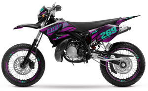50cc Graphics kit Yamaha DT 2004-2012 Sunny | motorcycle stickers | 50cc customization | armysctv