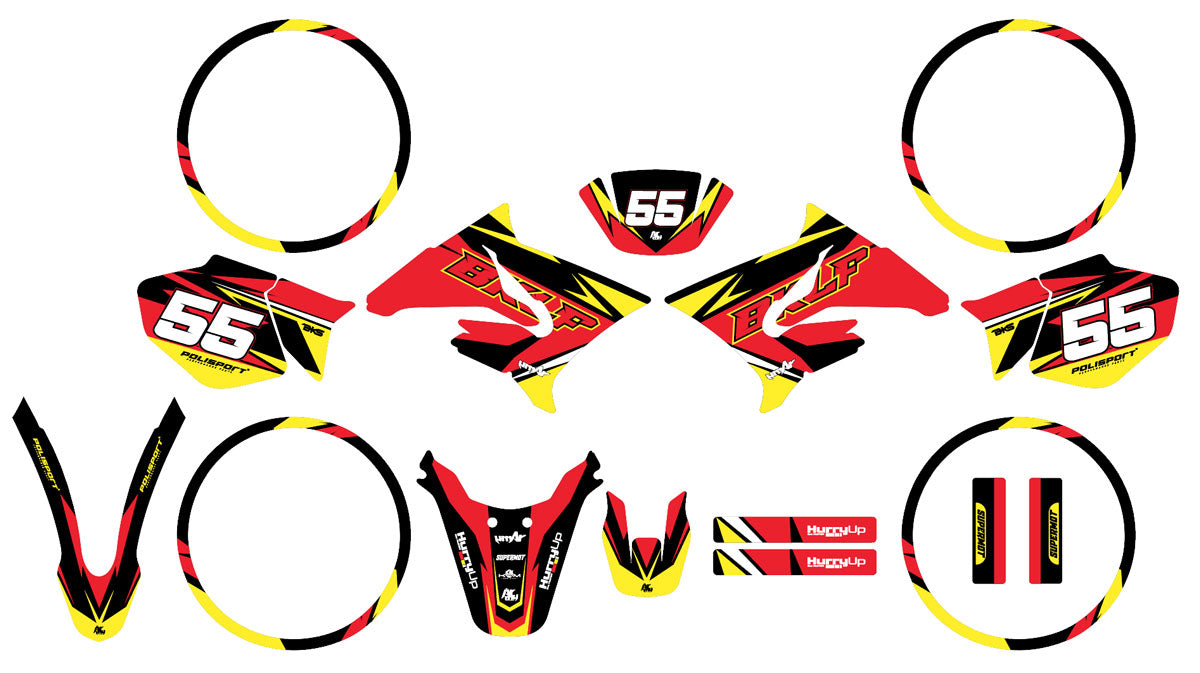 Kit déco 50cc Yamaha DT 2004-2012 Stream | autocollants moto | personnalisation 50cc | armysctv