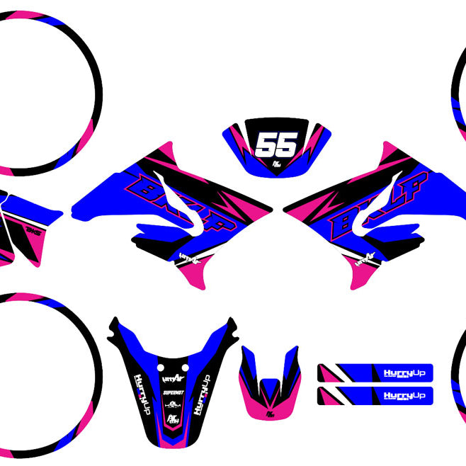 Kit pegatinas 50cc Yamaha DT 2004-2012 Stream | pegatinas para moto | personalización 50cc | armysctv