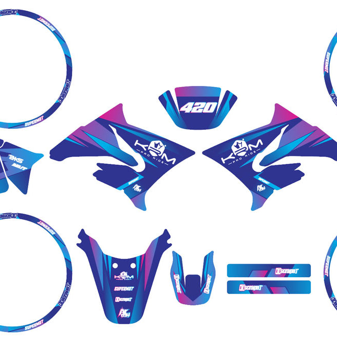 Kit pegatinas 50cc para Yamaha DT 2004-2012 Valentino | pegatinas para moto | personalización 50cc | armysctv
