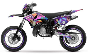 Kit pegatinas 50cc Yamaha DT 2004-2012 Vice City | pegatinas para moto | personalización 50cc | armysctv
