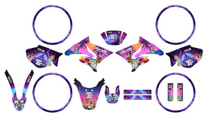 Kit pegatinas 50cc Yamaha DT 2004-2012 Vice City | pegatinas para moto | personalización 50cc | armysctv