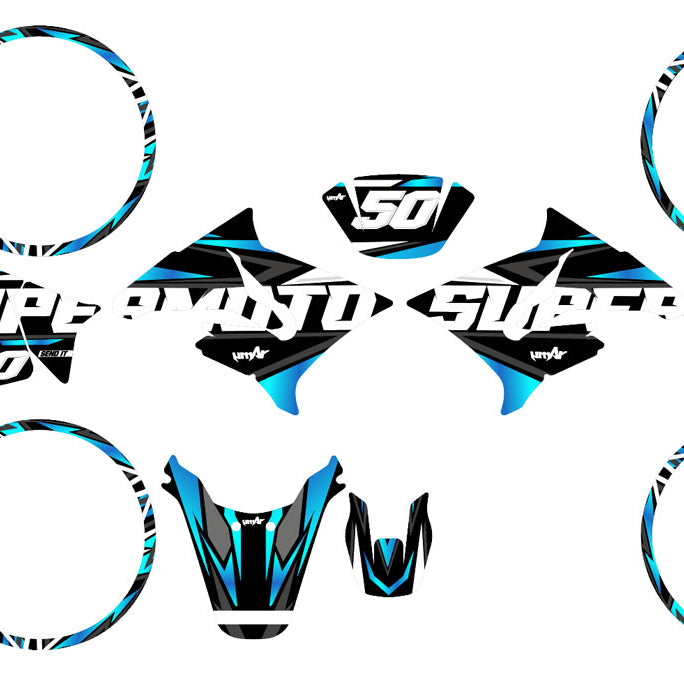 Kit pegatinas 50cc para Yamaha DT 2004-2012 Visión | pegatinas para moto | personalización 50cc | armysctv