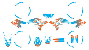 Kit pegatinas 50cc Yamaha DT 2004-2012 X-Fast | pegatinas para moto | personalización 50cc | armysctv