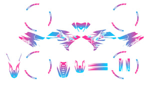 Kit pegatinas 50cc Yamaha DT 2004-2012 X-Fast | pegatinas para moto | personalización 50cc | armysctv