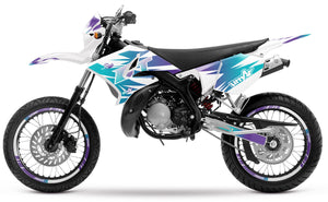 Kit pegatinas 50cc Yamaha DT 2004-2012 X-Fast | pegatinas para moto | personalización 50cc | armysctv