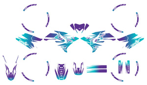 Kit pegatinas 50cc Yamaha DT 2004-2012 X-Fast | pegatinas para moto | personalización 50cc | armysctv
