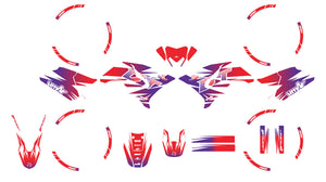 Kit pegatinas 50cc Yamaha DT 2004-2012 X-Fast | pegatinas para moto | personalización 50cc | armysctv