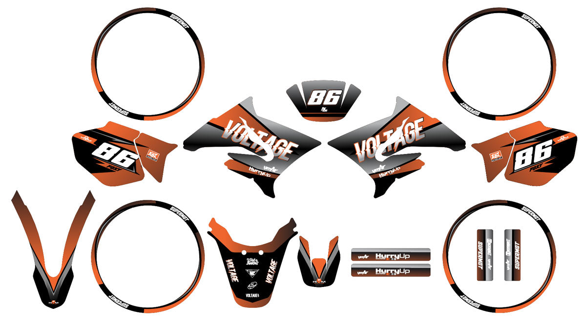 Kit pegatinas 50cc Yamaha DT 2004-2012 Yoshi | pegatinas para moto | personalización 50cc | armysctv