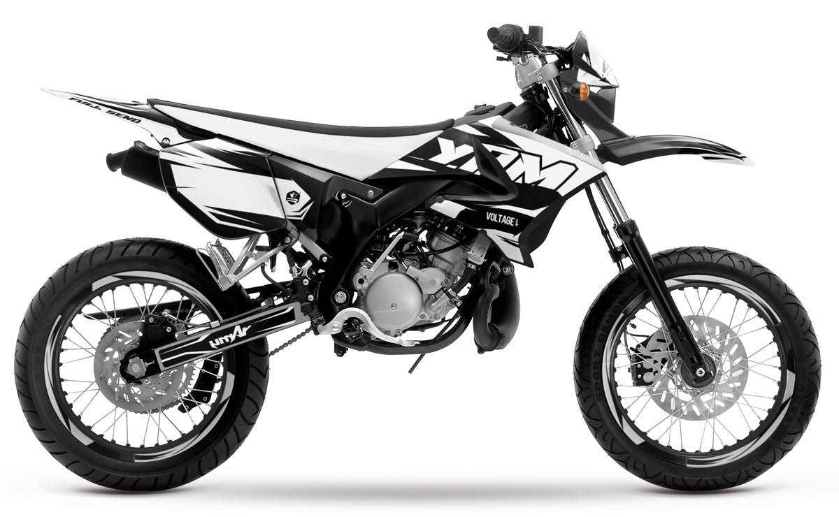 Kit pegatinas 50cc Yamaha DT 2004-2012 Ejército Negro y Blanco | pegatinas para moto | personalización 50cc | armysctv