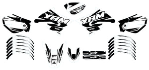 Kit déco 50cc Yamaha DT 2004-2012 Army Black'n White | autocollants moto | personnalisation 50cc | armysctv