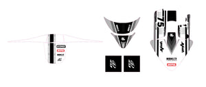 Dekor kit MBK Booster RX BCD/Yamaha BW's RX BCD Army Greys | Motorradaufkleber | Personalisierung 50cc | armysctv