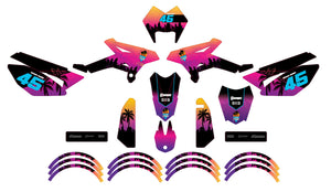 Kit pegatinas Beta RR 50 Motard 2011-2020 Miami | pegatinas para moto | personalización 50cc | armysctv