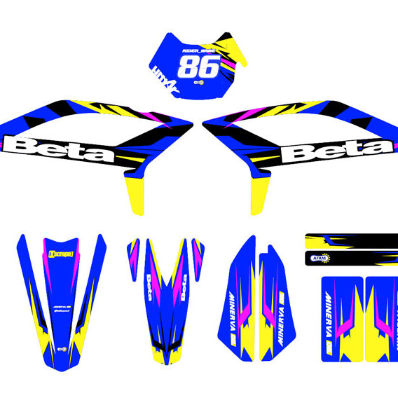 Kit pegatinas Beta RR 50 Motard 2021-2025 Army Tacker | pegatinas para moto | personalización 50cc | armysctv