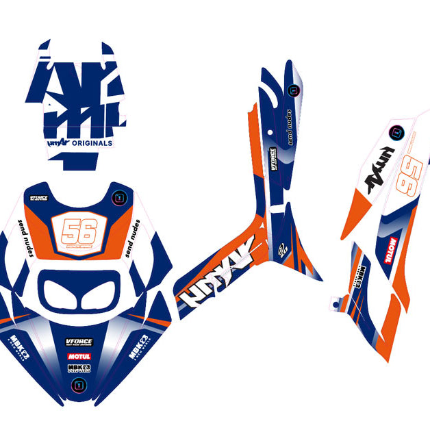 Kit déco MBK Booster RX BCD/Yamaha BW's RX BCD Army Challenger | autocollants moto | personnalisation 50cc | armysctv