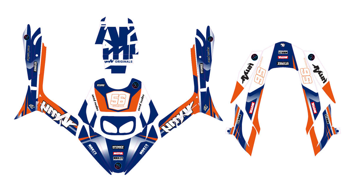 Kit pegatinas MBK Booster RX BCD/Yamaha BW's RX BCD Army Challenger | pegatinas para moto | personalización 50cc | armysctv