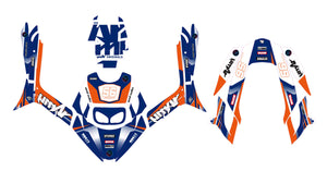 Dekor kit MBK Booster RX BCD/Yamaha BW's RX BCD Army Challenger | Motorradaufkleber | Personalisierung 50cc | armysctv