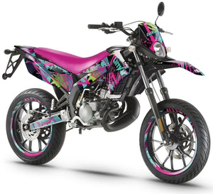 Dekor kit Derbi Senda xtreme 50cc 2011-2017 Armee Pinkster | Motorradaufkleber | Personalisierung 50cc | armysctv