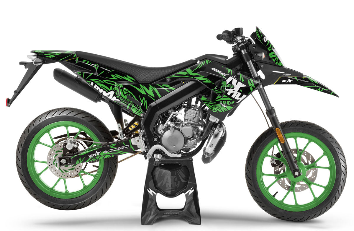 Derbi Senda Xtreme 50cc 2018-2025 Graphics kit Army Feather | motorcycle stickers | 50cc customization | armysctv