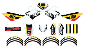 Dekor kit Derbi DRD Racing 50cc Army Kainam | Motorradaufkleber | Personalisierung 50cc | armysctv