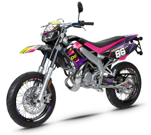 Kit pegatinas Derbi DRD Racing 50cc Ejército Neón | pegatinas para moto | personalización 50cc | armysctv