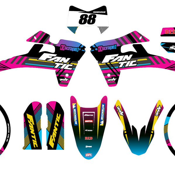 Kit déco Fantic 50cc2017-2022 Army Haze | autocollants moto | personnalisation 50cc | armysctv