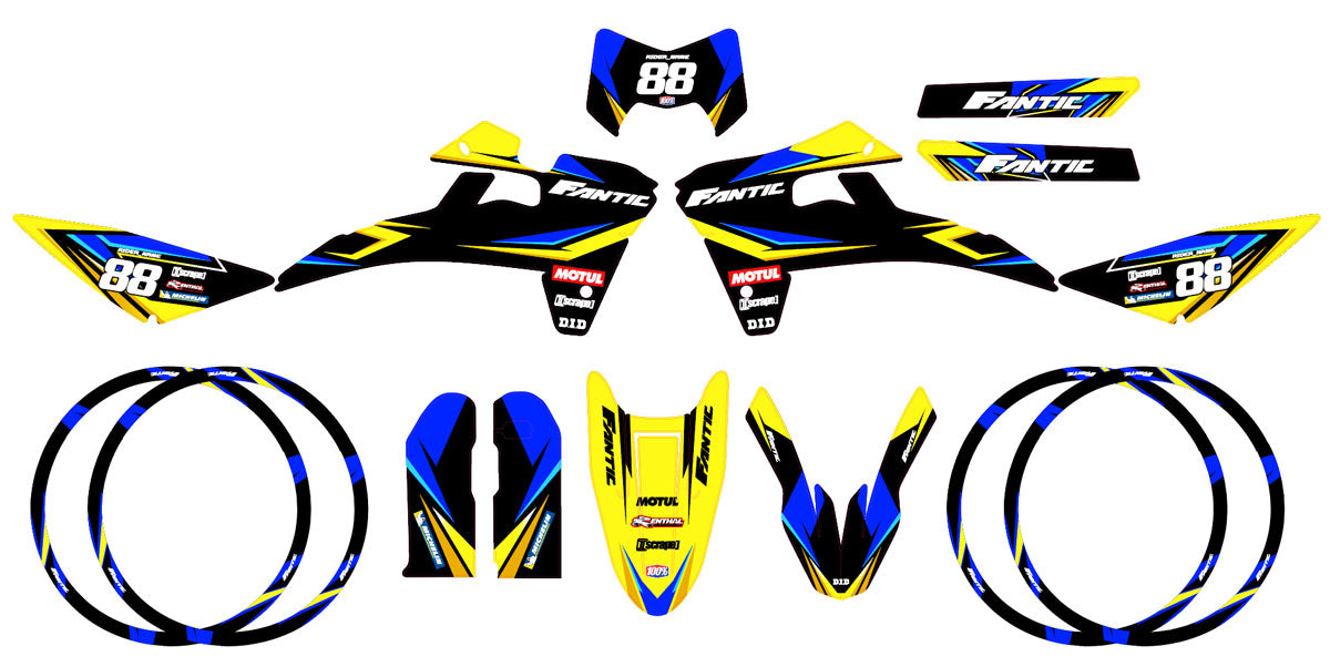 Kit déco Fantic 50cc 2017-2022 Army Finder | autocollants moto | personnalisation 50cc | armysctv