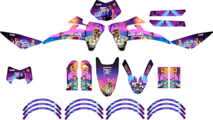 Dekor kit Fantic 50cc 2017-2022 Vice City | Motorradaufkleber | Personalisierung 50cc | armysctv